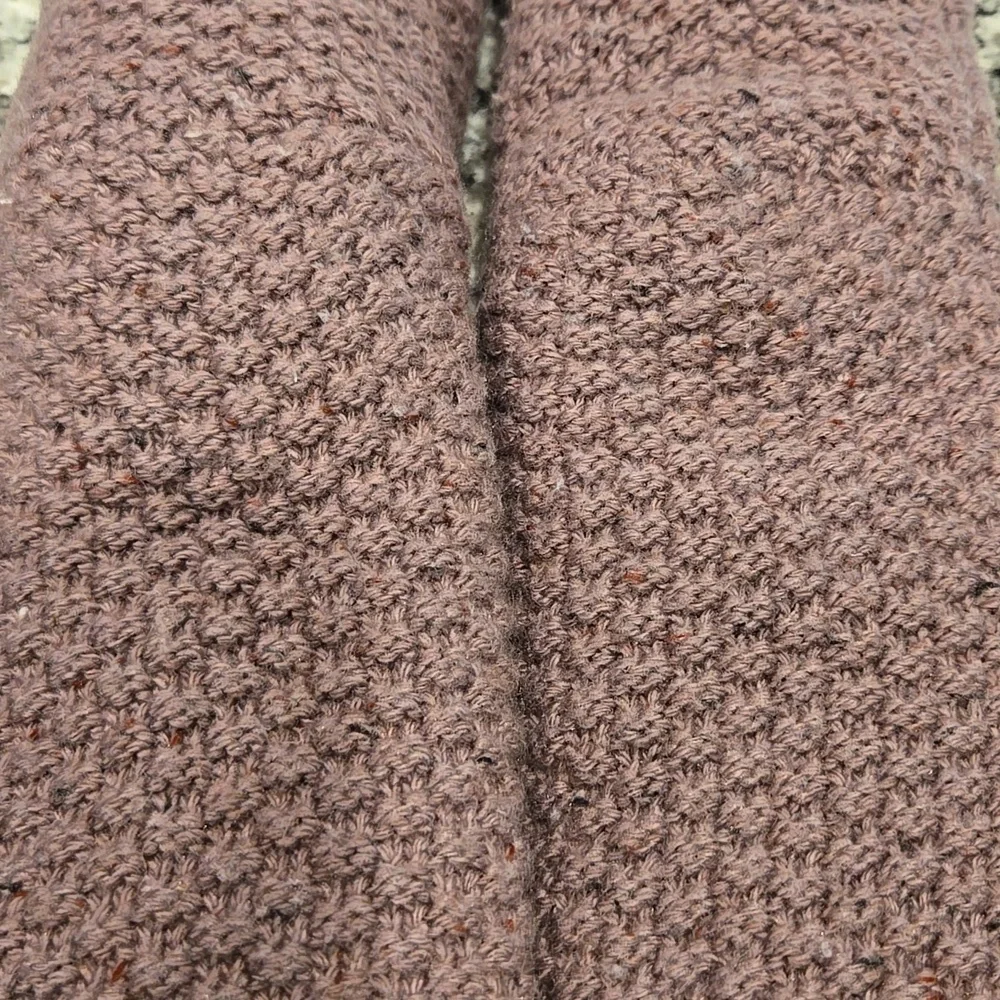 UGG NESSIE COZY FLEECE CROCHET KNIT SLOUCHY SOCKS. MAUVE FOG. NO TASSLES.